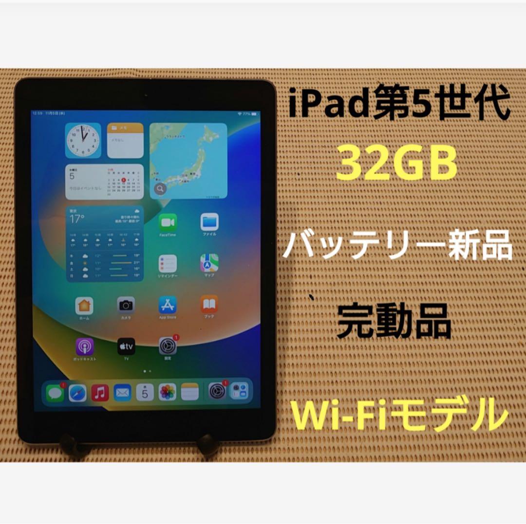 完動品iPad第5世代(A1822)本体32GBグレイ送料込8HLF9