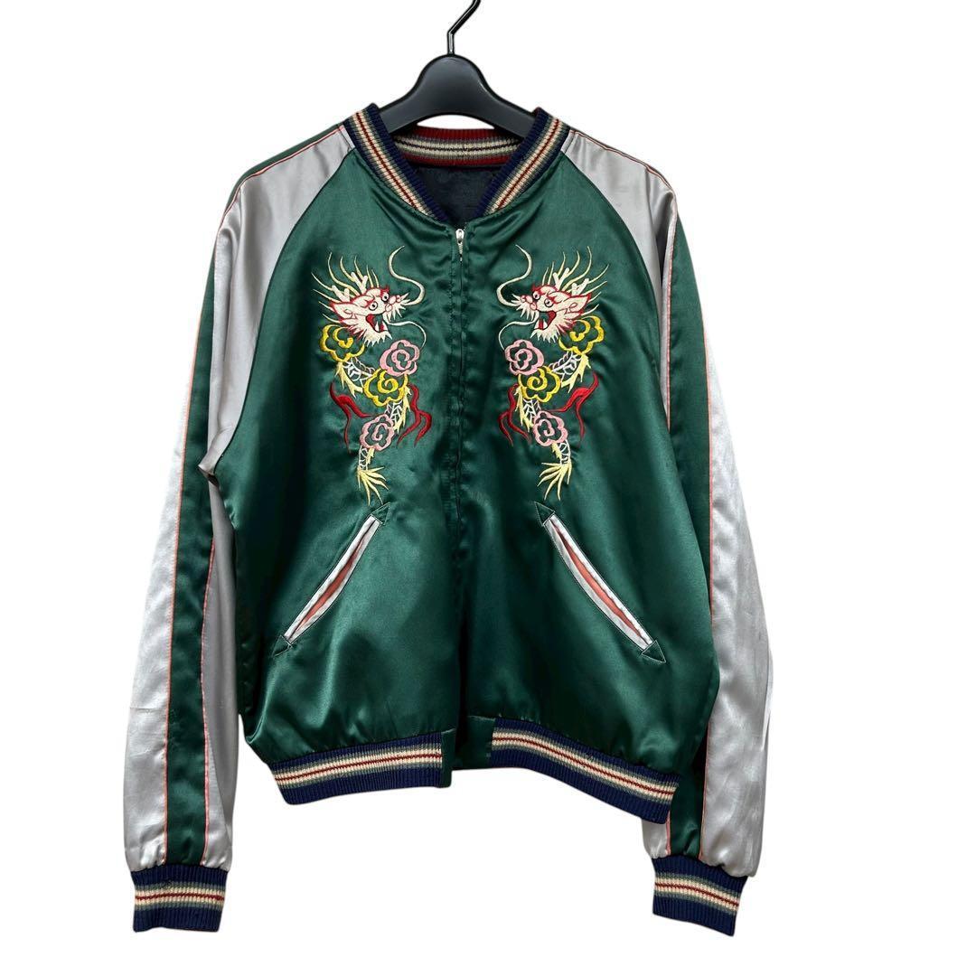 ◾️M品番◾️テーラー東洋◾️スカジャン◾️M◾️スーベニアジャケット◾️虎 鷹 黒　緑 白