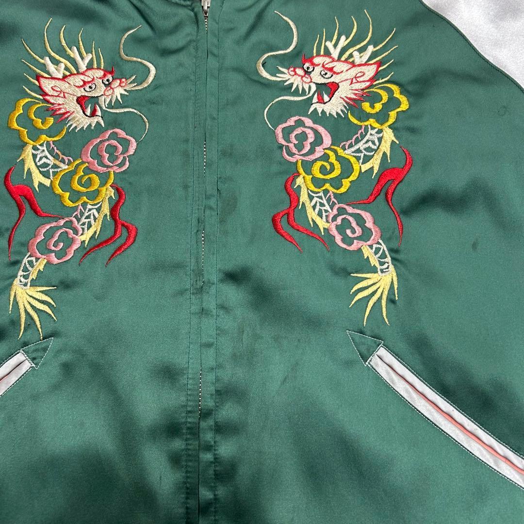 ◾️M品番◾️テーラー東洋◾️スカジャン◾️M◾️スーベニアジャケット◾️虎 鷹 黒　緑 白