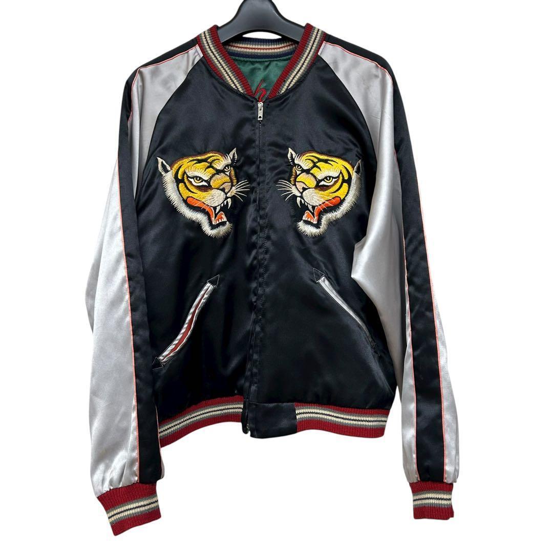 ◾️M品番◾️テーラー東洋◾️スカジャン◾️M◾️スーベニアジャケット◾️虎 鷹 黒　緑 白