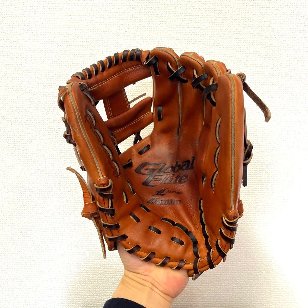 766 ミズノ グローバルエリート 型抜群 即戦力 軟式 内野手用グローブ