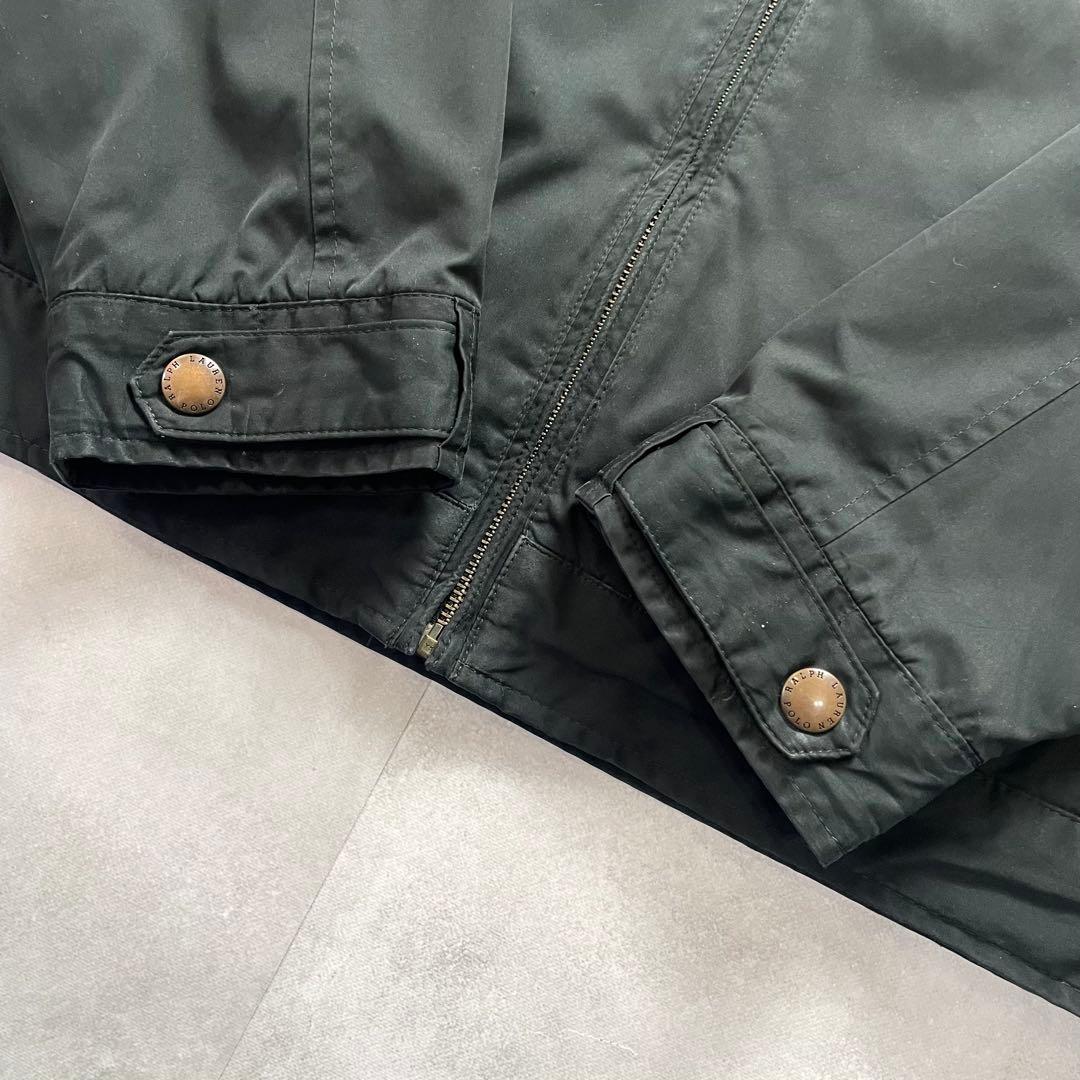 希少✨90s ポロラルフローレン スイングトップ 裏ボア ポニー刺繍 黒 M相当