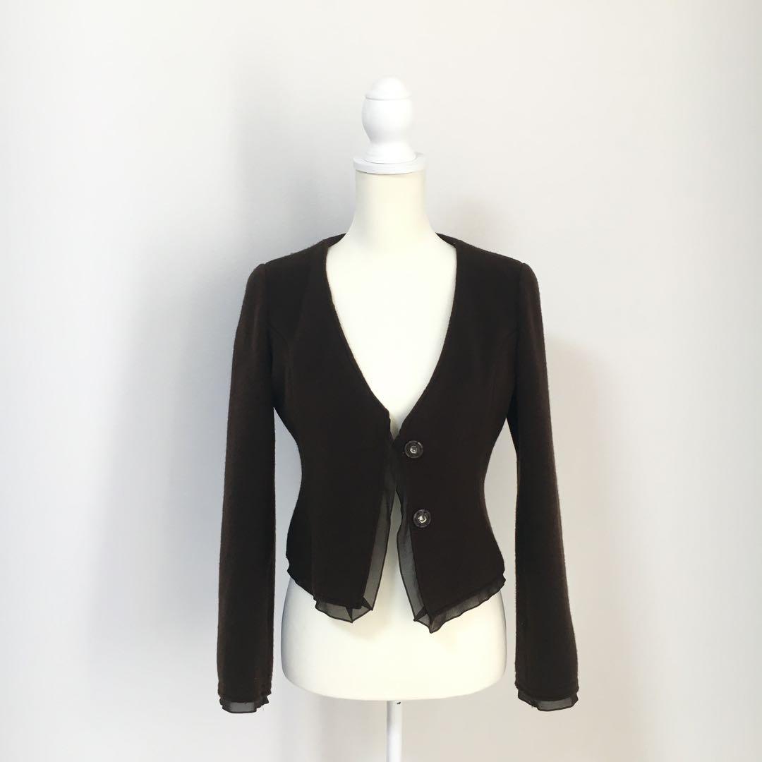 美品　FOXEY フォクシー　カシミヤ100% ファー　ジャケット　アウター