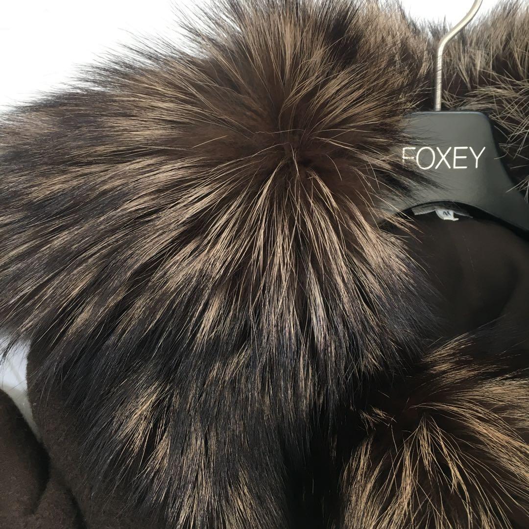 美品　FOXEY フォクシー　カシミヤ100% ファー　ジャケット　アウター