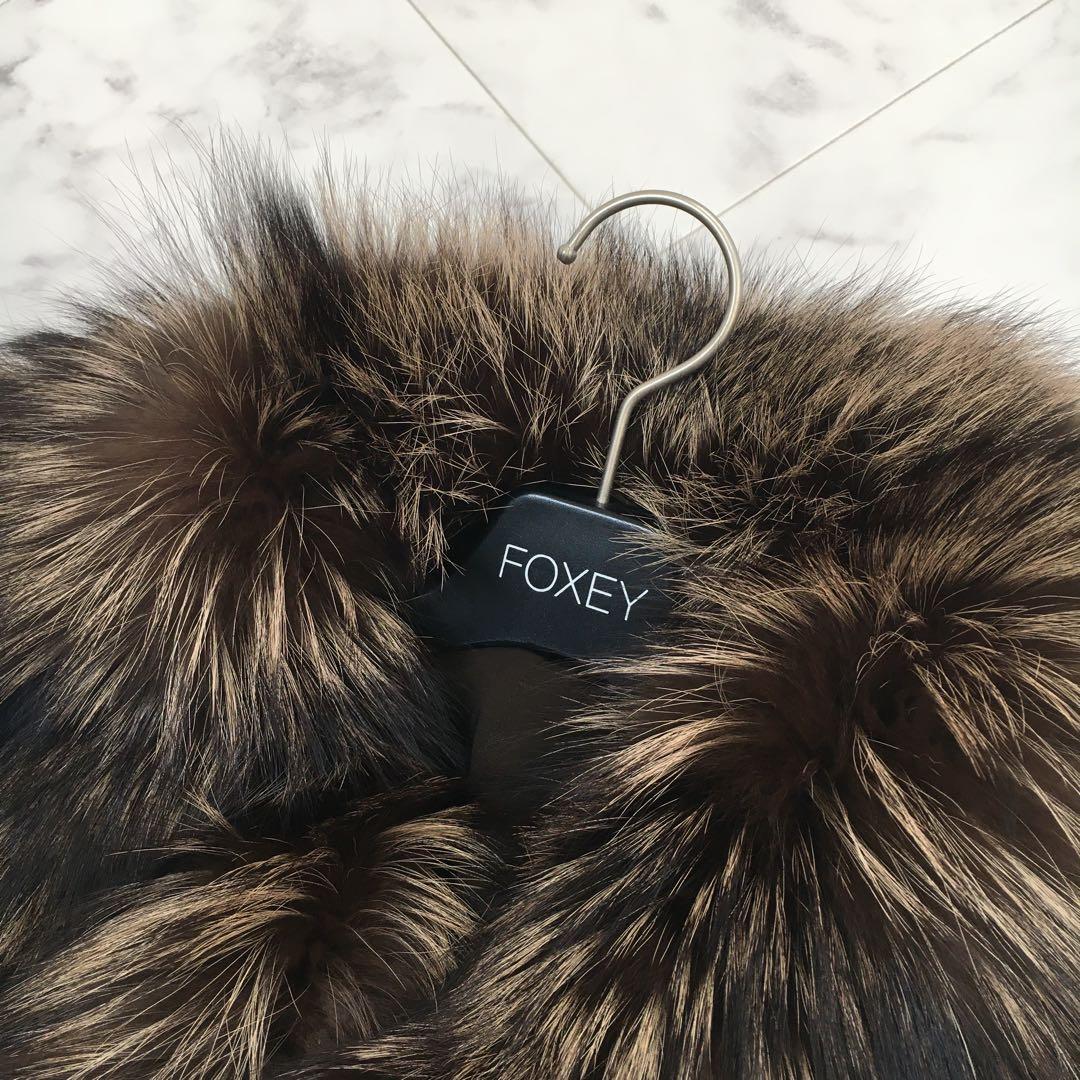 美品　FOXEY フォクシー　カシミヤ100% ファー　ジャケット　アウター