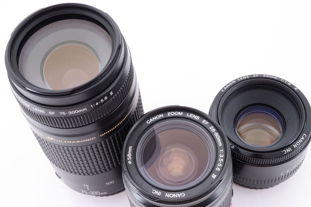 デジタル一眼レフカメラcanon kiss x9標準&望遠&単焦点レンズセット