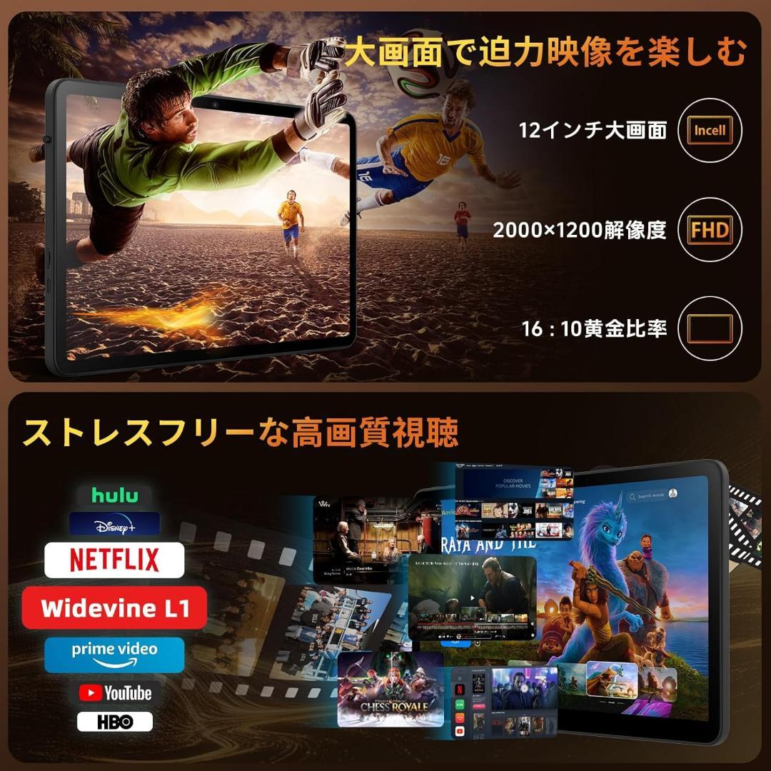 Android 16 タブレット 12インチ⭕️GPS搭載 顔認識