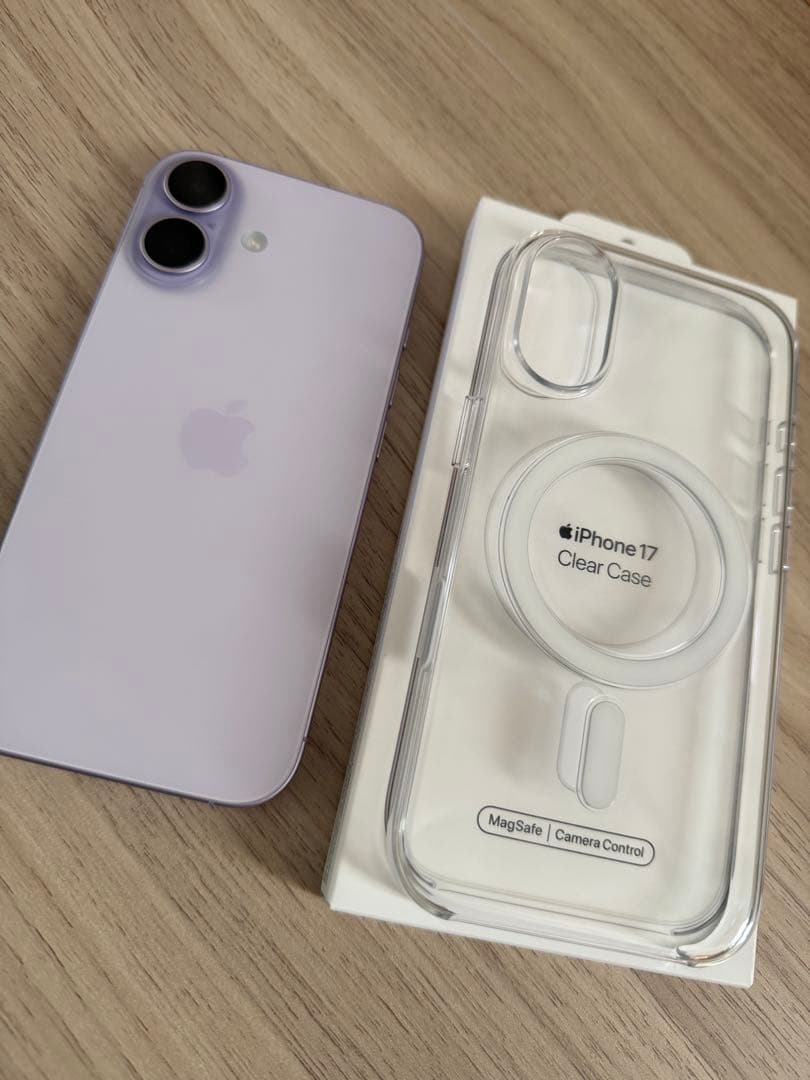 Apple iPhone17(512GB)ラベンダー + 純正クリアケース