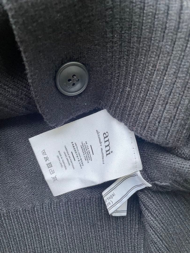 AMI paris ハート刺繍 黒 カーディガン Mサイズ