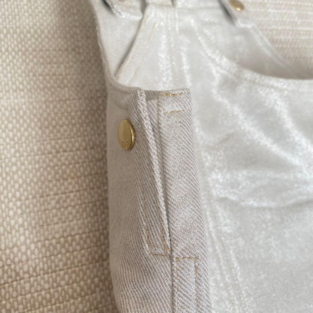 【ベビーディオール】ロゴ　サロペット　ジャンパースカート　グリッター　デニム