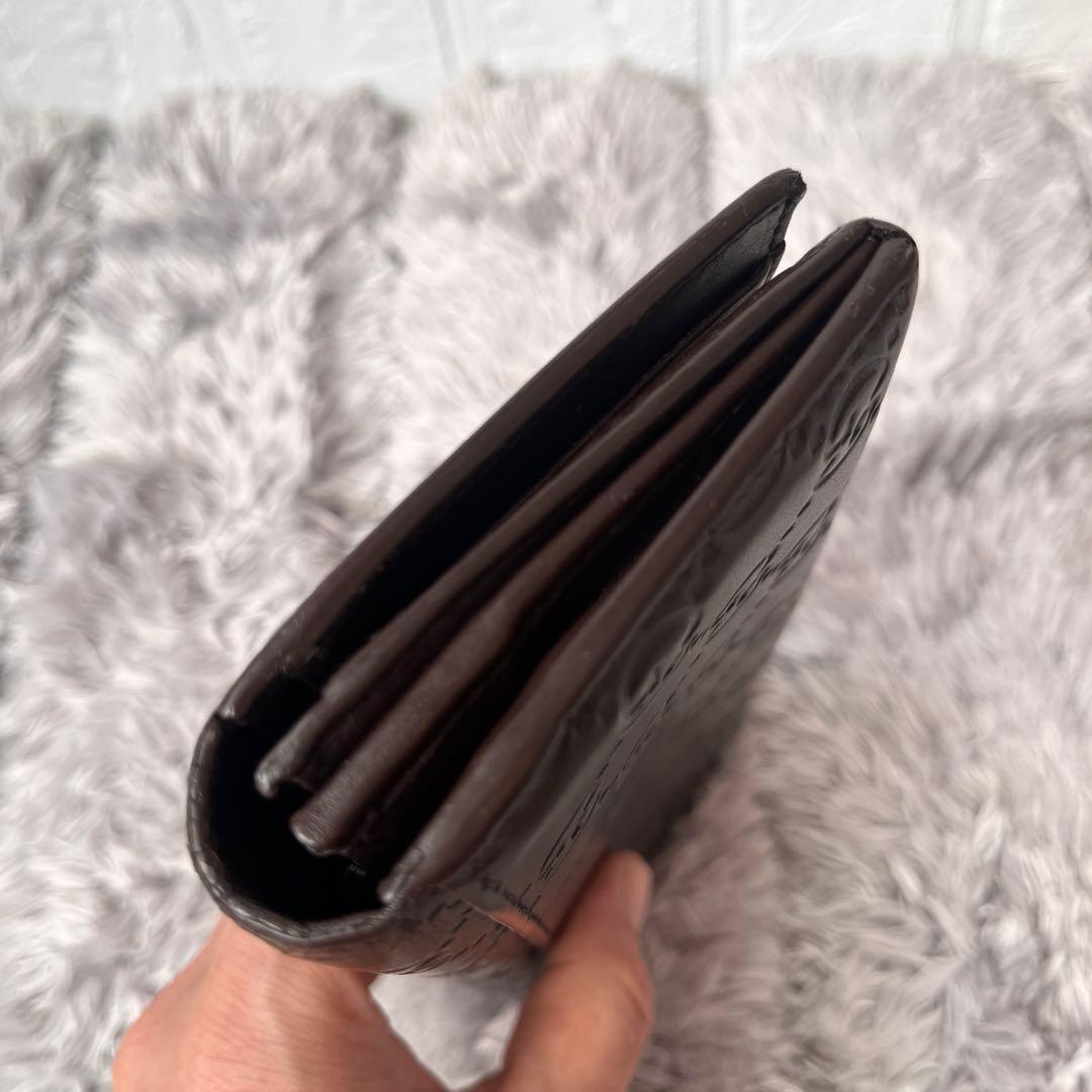 GUCCI ✨シマ　長財布　ダークブラウン　メンズ　GG柄