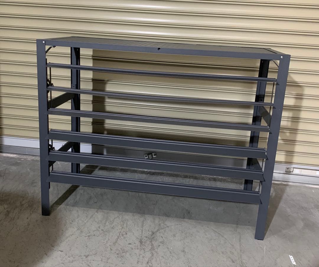 アルミ製エアコン室外機カバー排気ルーバー方向可調整Lダークグレー限定1台お買い得