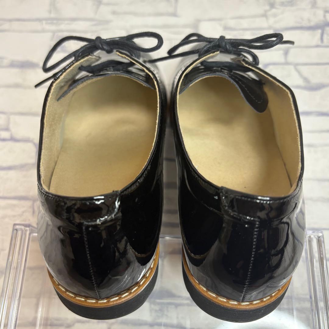 未使用級 asics pedala ペダラ エナメル レザーシューズ 黒