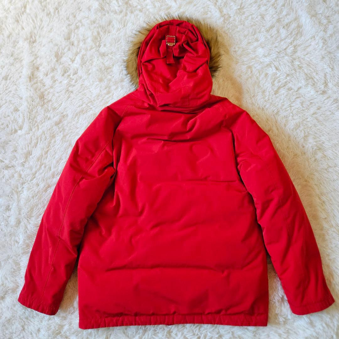 【XLサイズ 極美品】ショット 肉厚ダウンジャケット ダブルジップ ファー着脱可