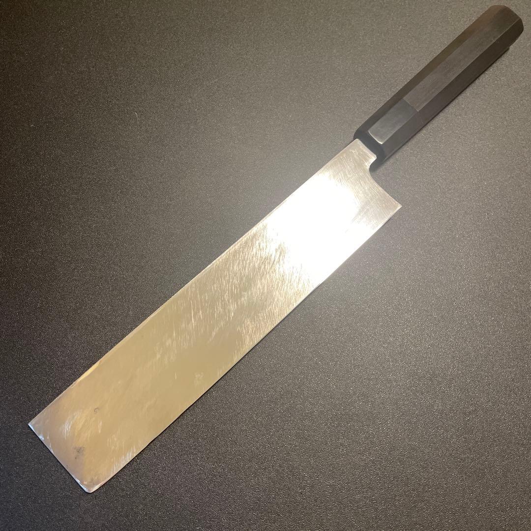スケナリ　佑成　本焼　薄刃　和包丁　刃渡り243mm 8寸　　黒檀八角柄