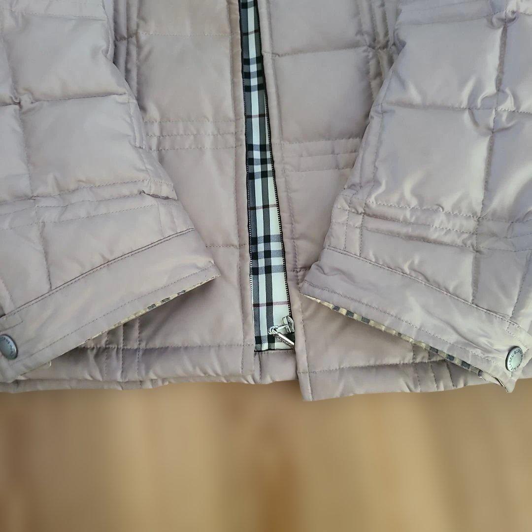 バーバリーブラックレーベル ファー ダウンジャケット キルティング 襟ファー