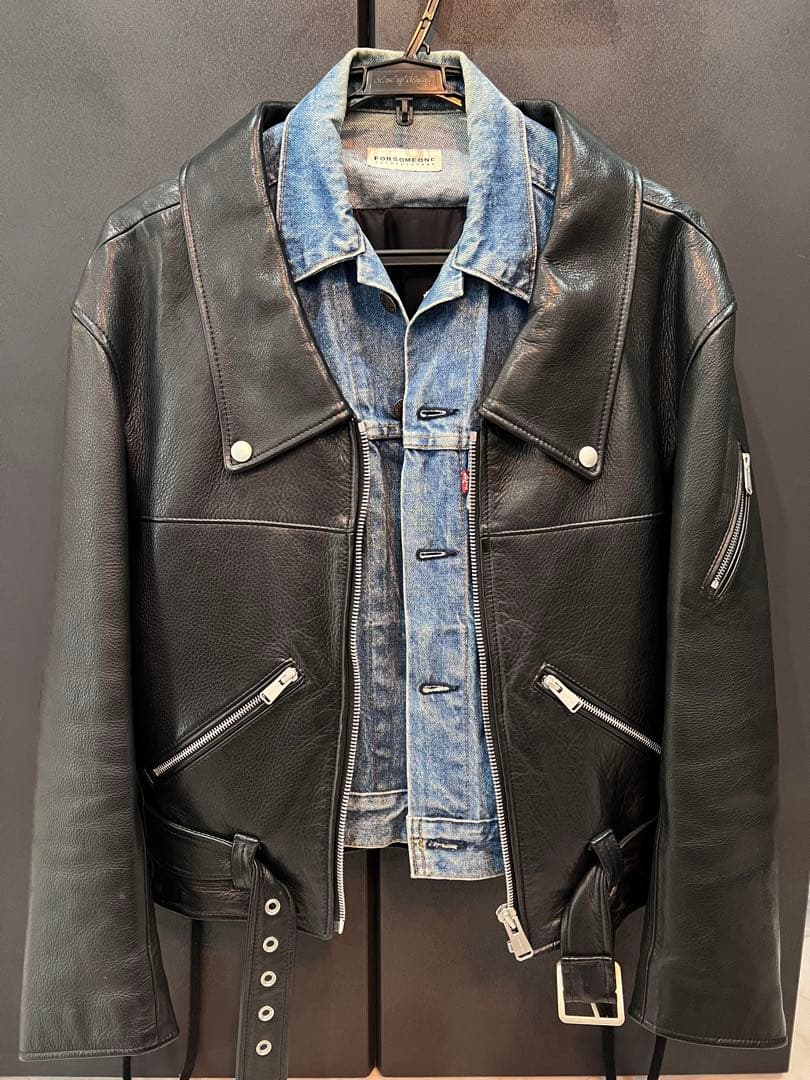 最終値下げ！！　FORSOMEONE ドッキングライダースジャケット 46