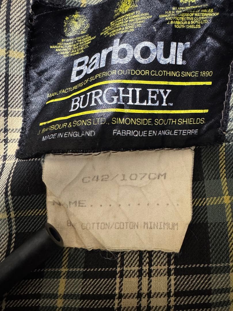 80s Barbour Burghrey オイルドジャケット　42