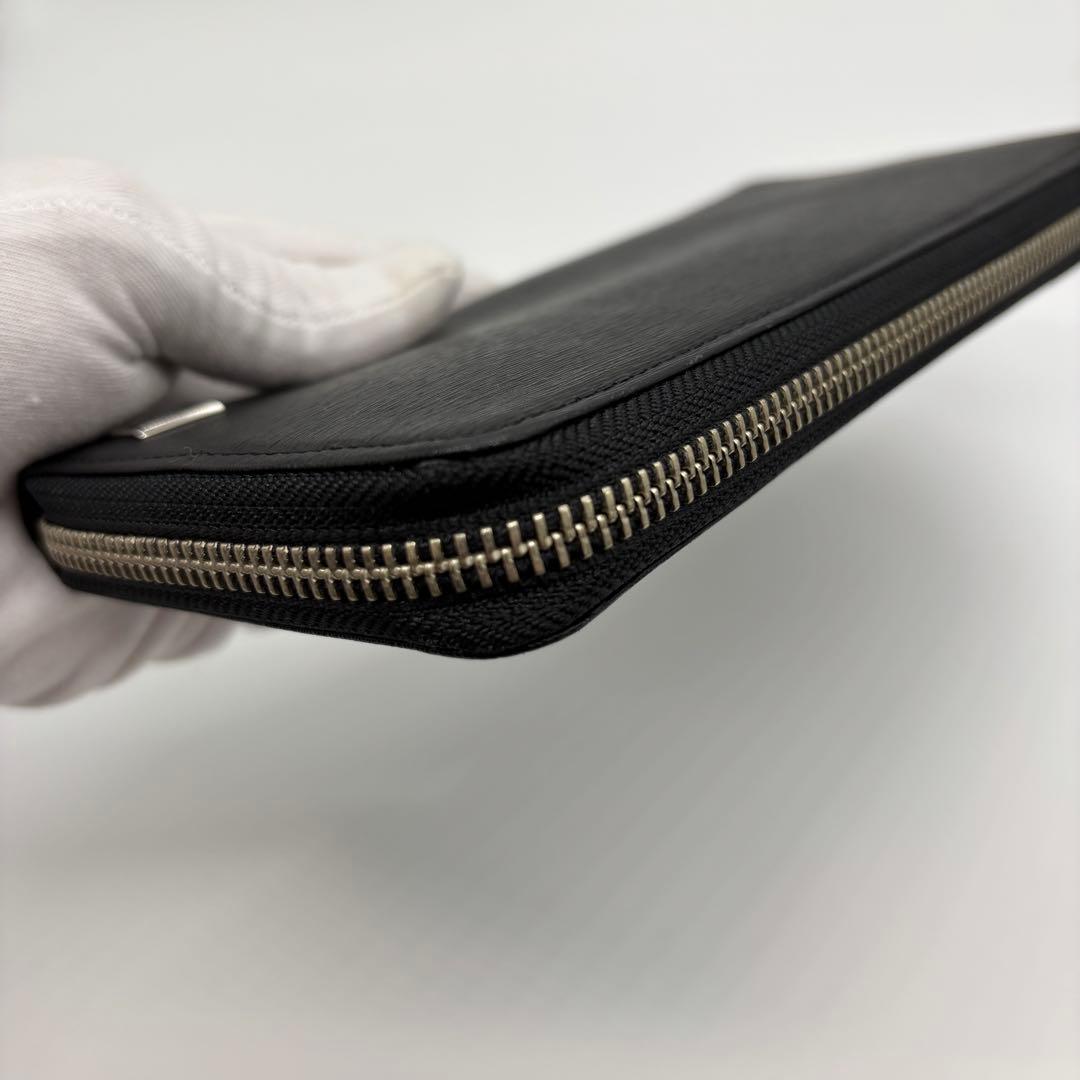 【極美品】ポーター カレント 長財布 ラウンドジップ レザー 本革 ロゴ 黒