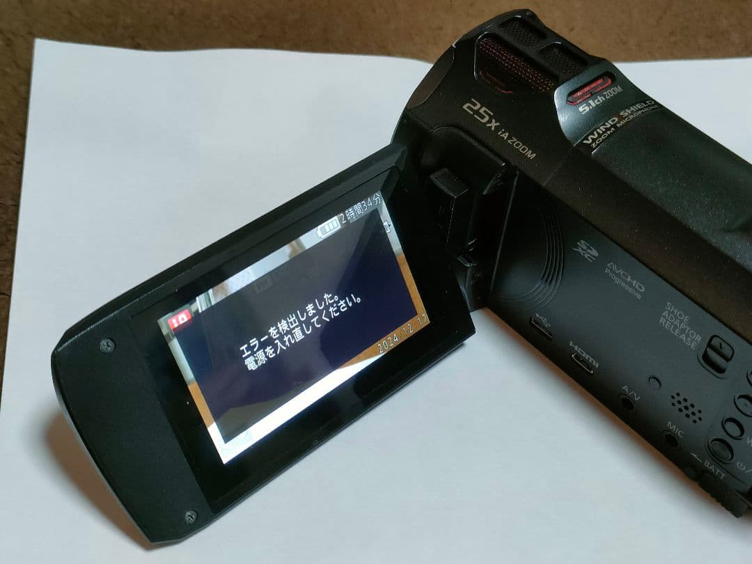 Panasonic HC-VX985M 4K ビデオカメラ【ジャンク品】