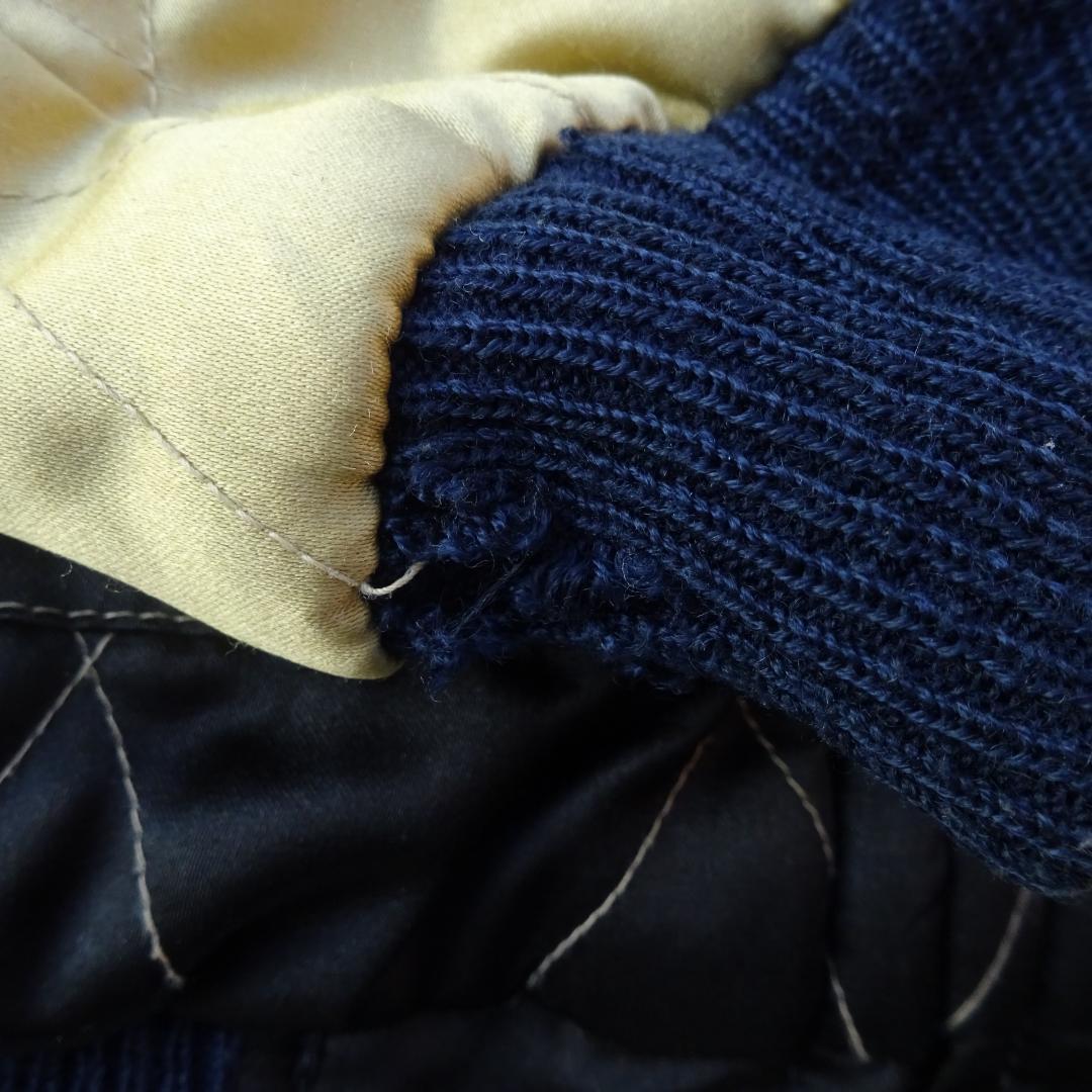 M品番　東洋スカジャン別珍リバーシブル刺繍 L中綿スカル ドクロ 蛇髑髏 昇龍