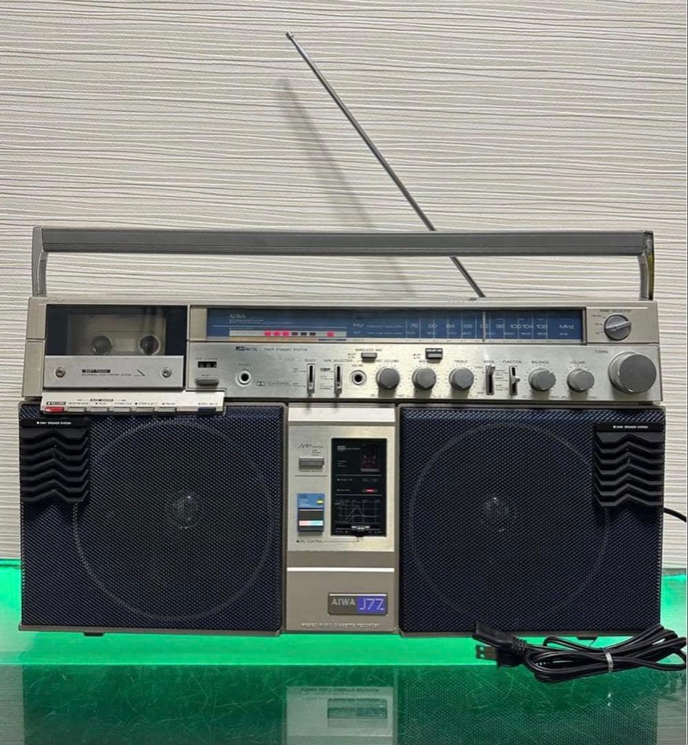 美品希少昭和レトロAIWA ラジカセ　CS-J77MKII ラジオアイワ