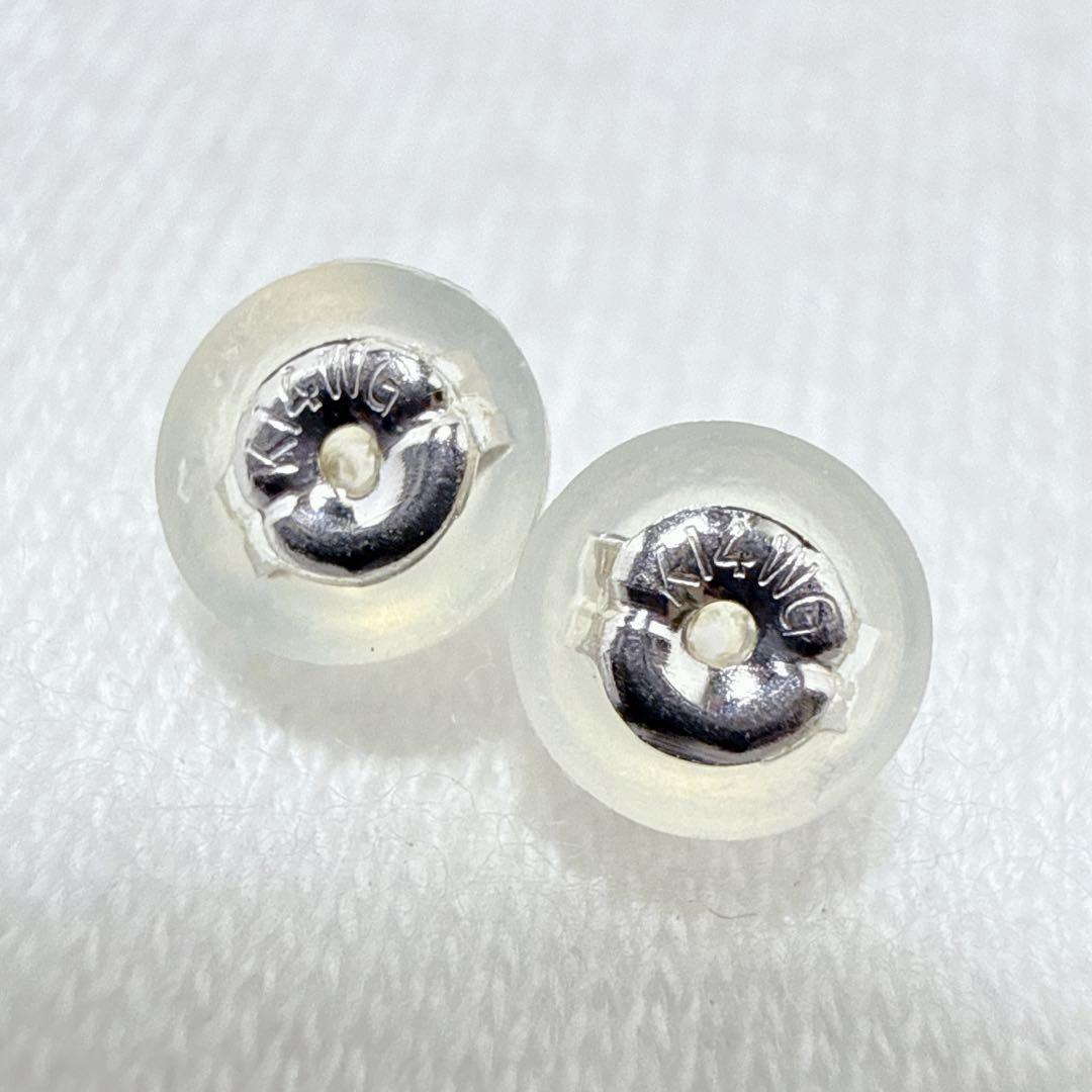 ジュエリーマキ K18WG ダイヤモンド 片方0.05ct 計0.1ct ピアス