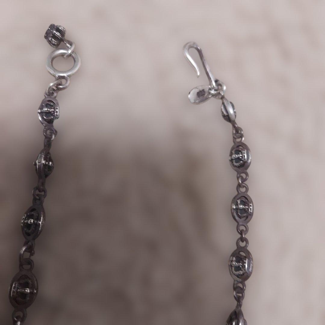 ジャスティンデービスシルバー十字架ネックレス ケース付き　トップ+チェーン