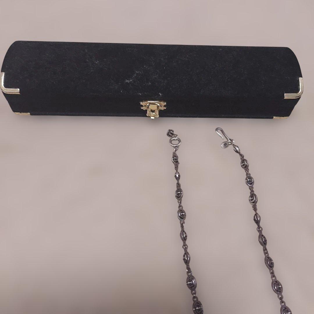 ジャスティンデービスシルバー十字架ネックレス ケース付き　トップ+チェーン