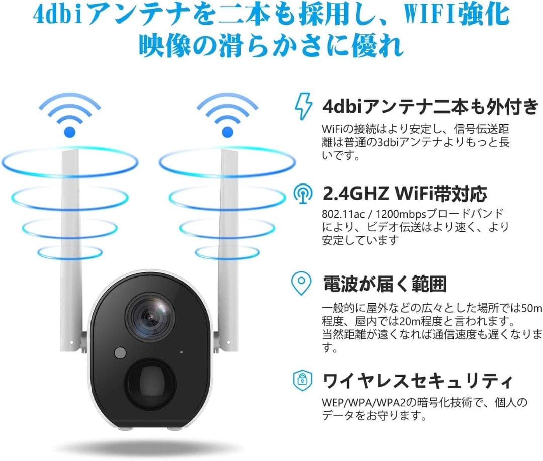 ❤2K高画質で24時間リアルタイム視聴＆録画OK♪❤高性能☆防犯カメラ