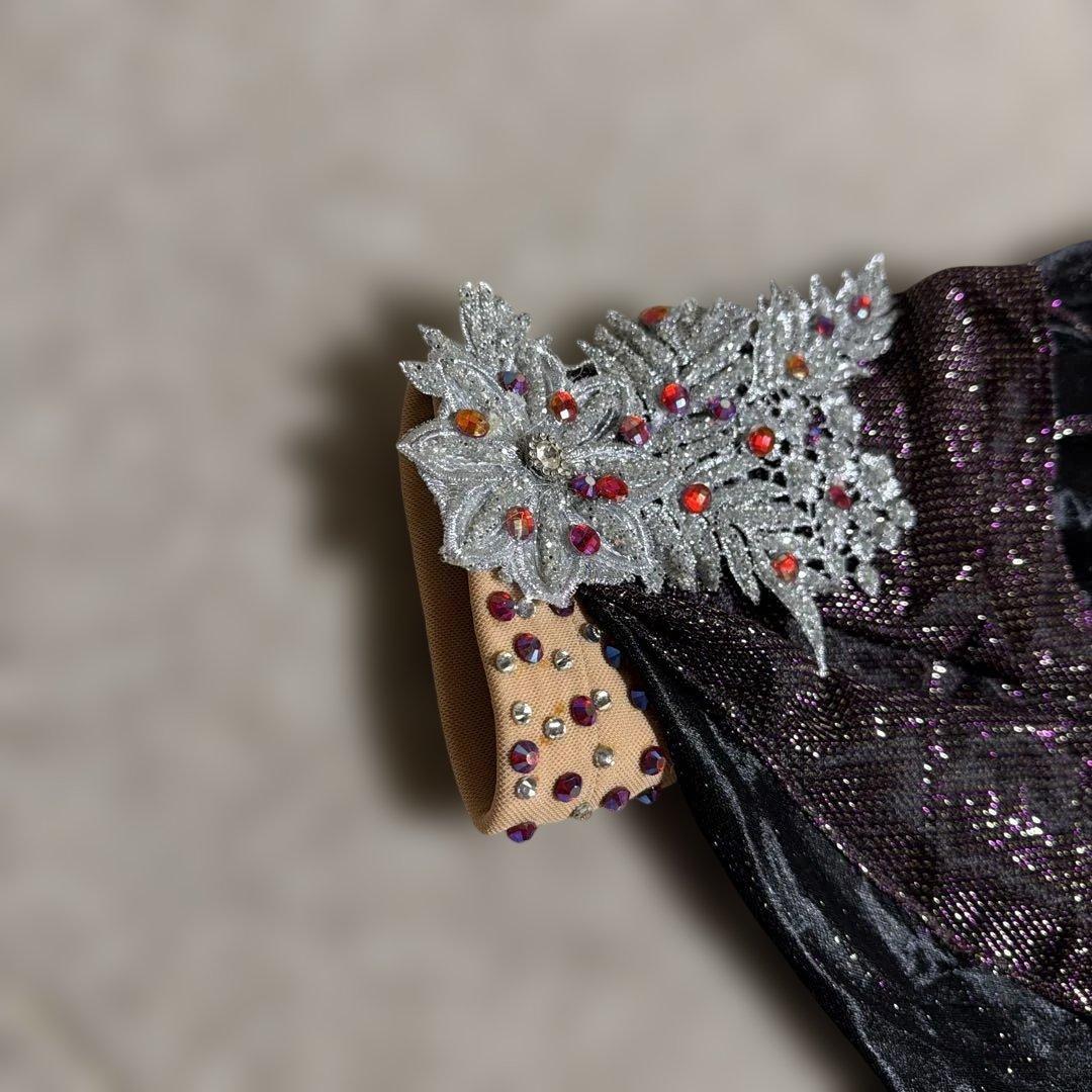 ベリーダンス セットアップ 黒 ビーズ装飾