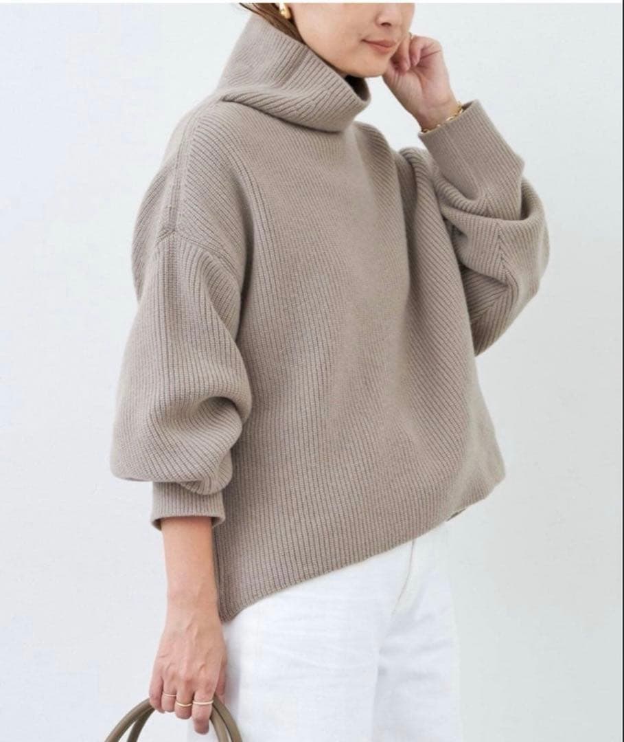 Deuxieme Classe アゼタートル ネックプルオーバーニット