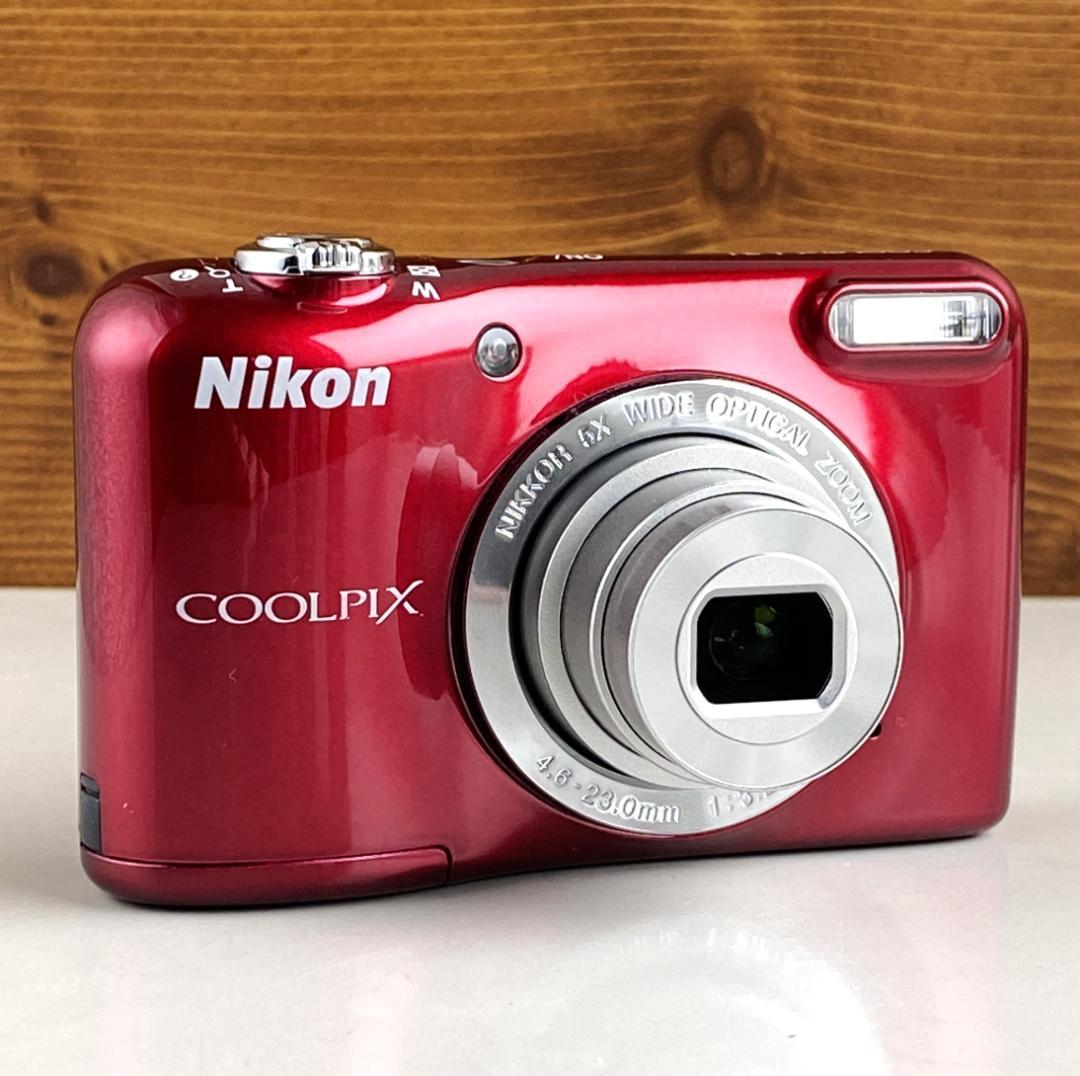【美品】Nikon COOLPIX L31レッド コンデジ単3形乾電池式 動作品