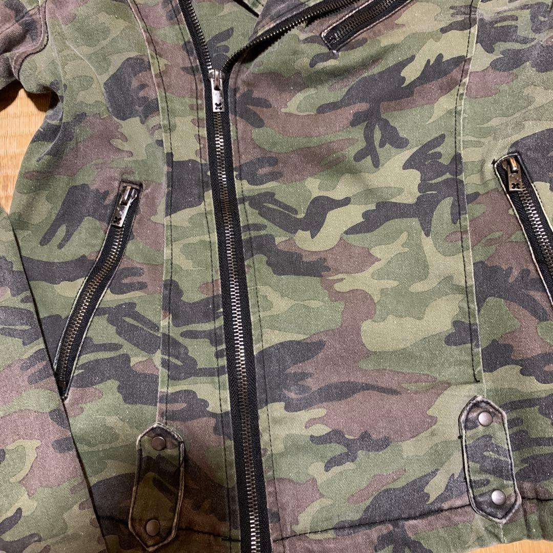 【激レア】TRIPP 迷彩 ライダースジャケット y2k ミリタリー アウター
