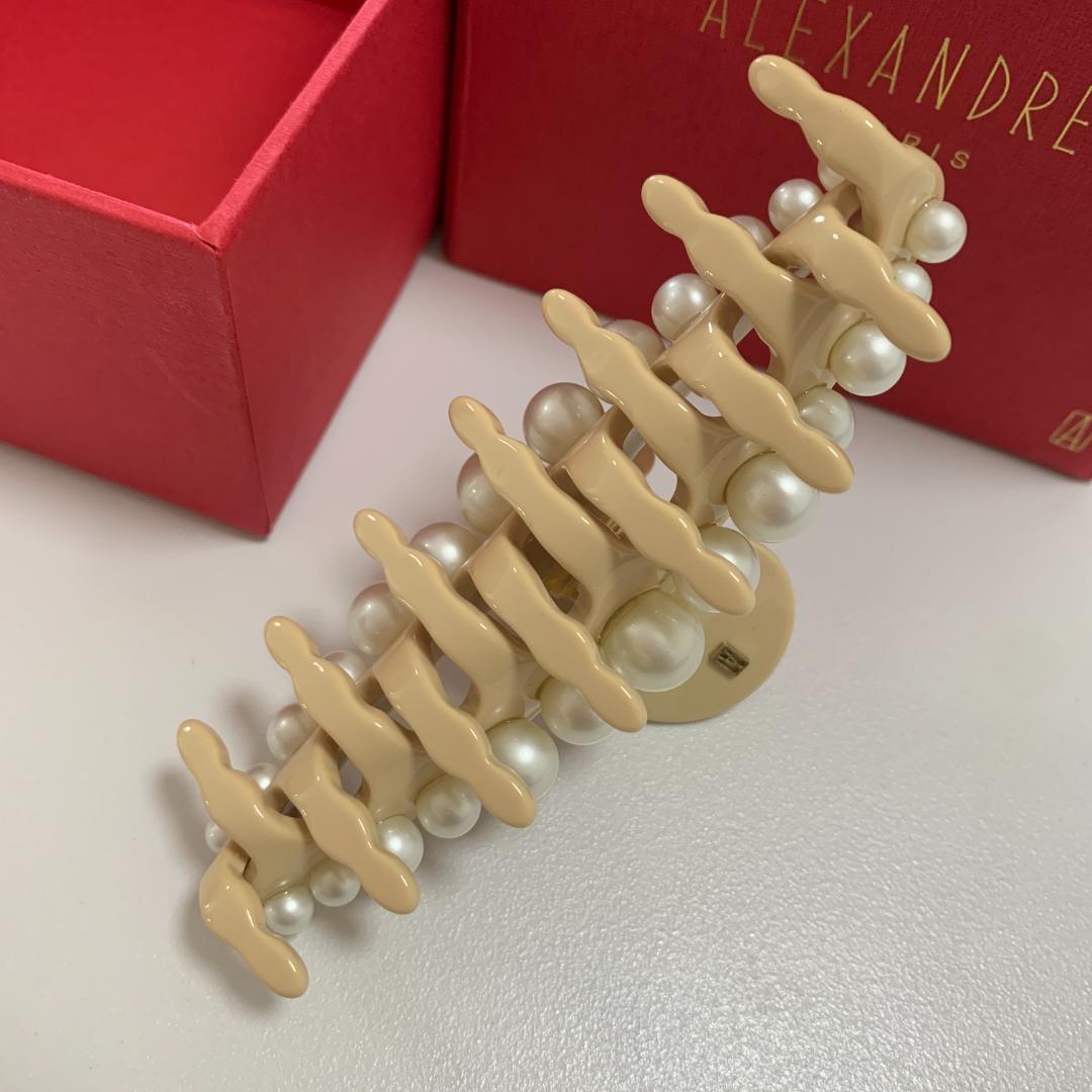 ALEXANDRE DE PARIS パール付きヘアクリップ
