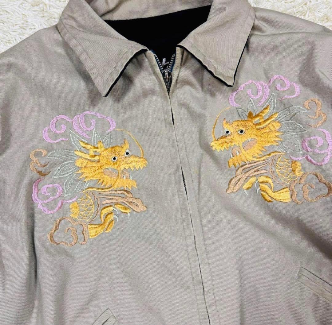 極稀少　東洋テーラー　別珍　スカジャン　沖縄MAP×EAGLE 襟付き