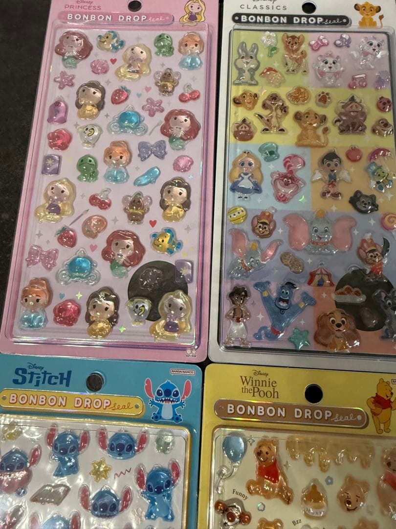 【正規品】ボンボンドロップシール　ディズニー 4枚セット