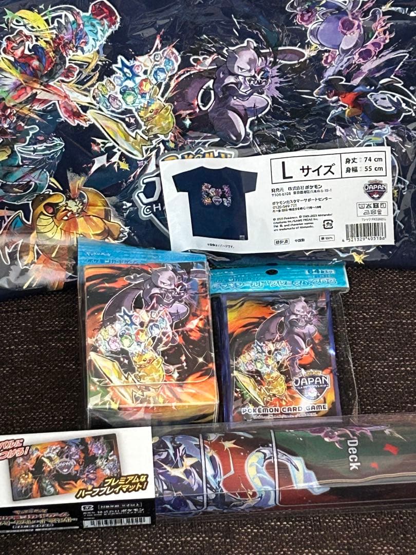 PJCS2025 ポケモン日本選手権 Tシャツ Lサイズ&サプライ3点