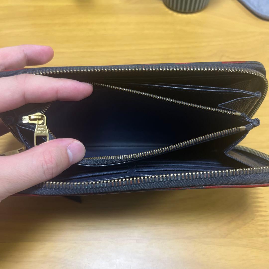 Louis Vuitton ネイビー レザー 長財布