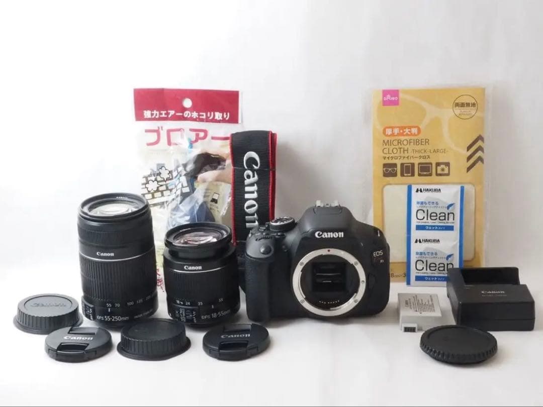 【美品】スマホへ転送も可 一眼で自撮りOK キャノンKissX5ダブルレンズ