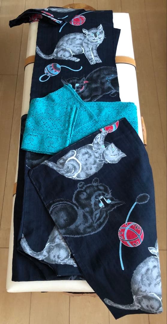 猫柄の浴衣　岡重　新品・未使用品