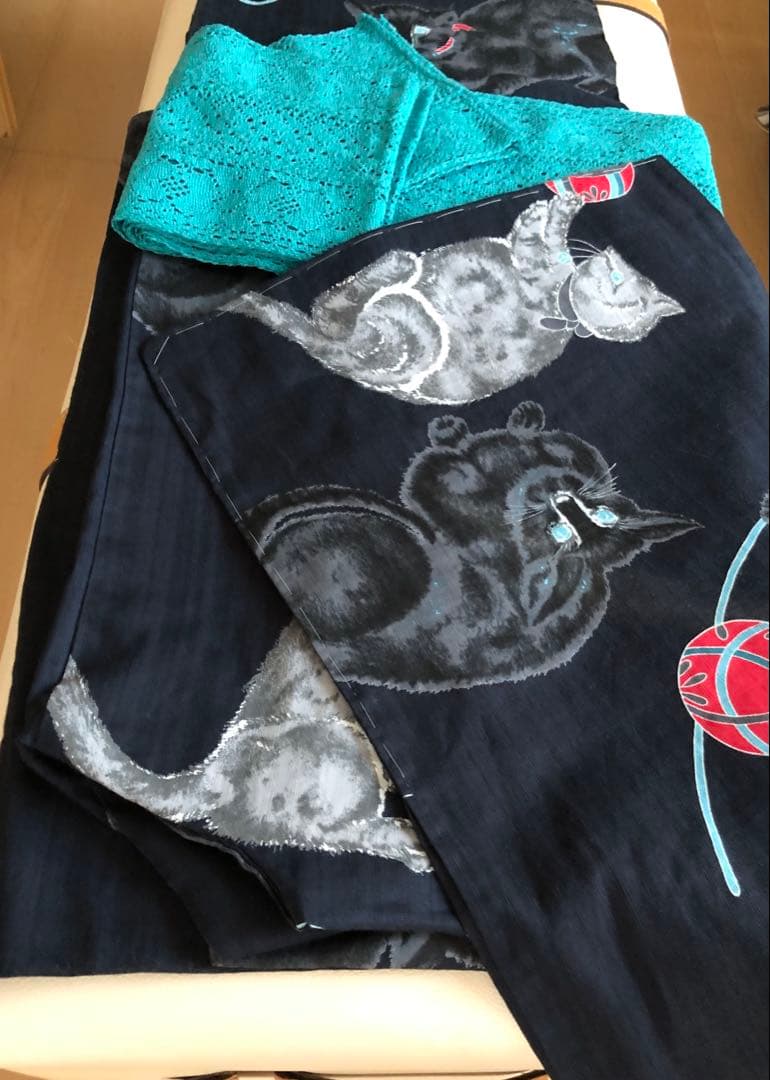 猫柄の浴衣　岡重　新品・未使用品