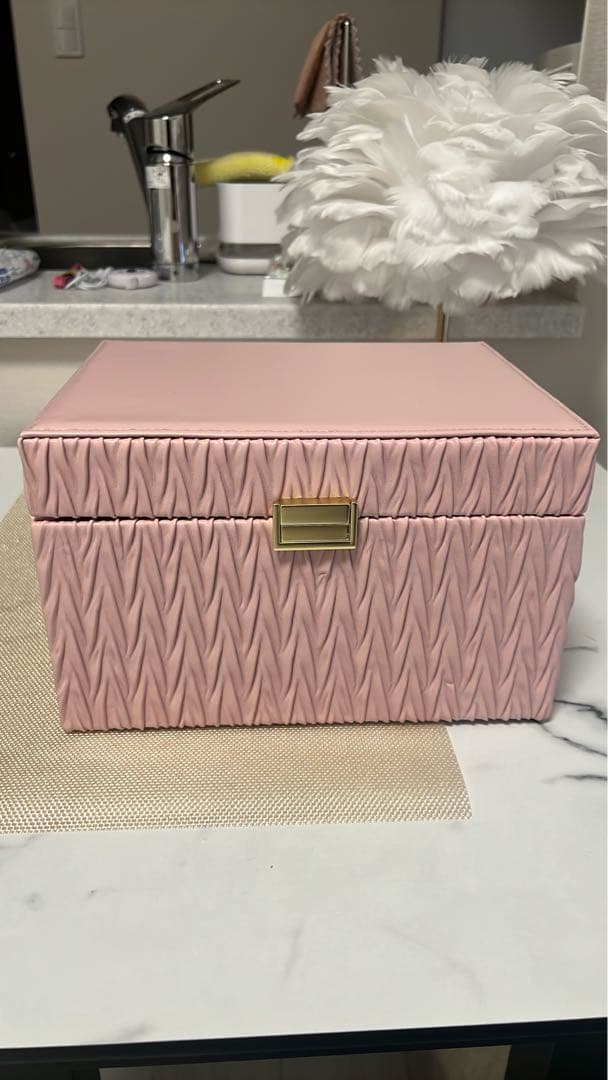 Francfranc ピンク ジュエリーボックス ミラー付き