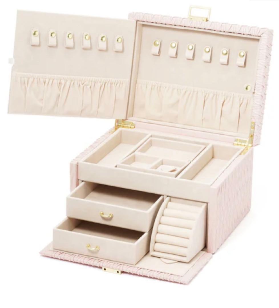 Francfranc ピンク ジュエリーボックス ミラー付き