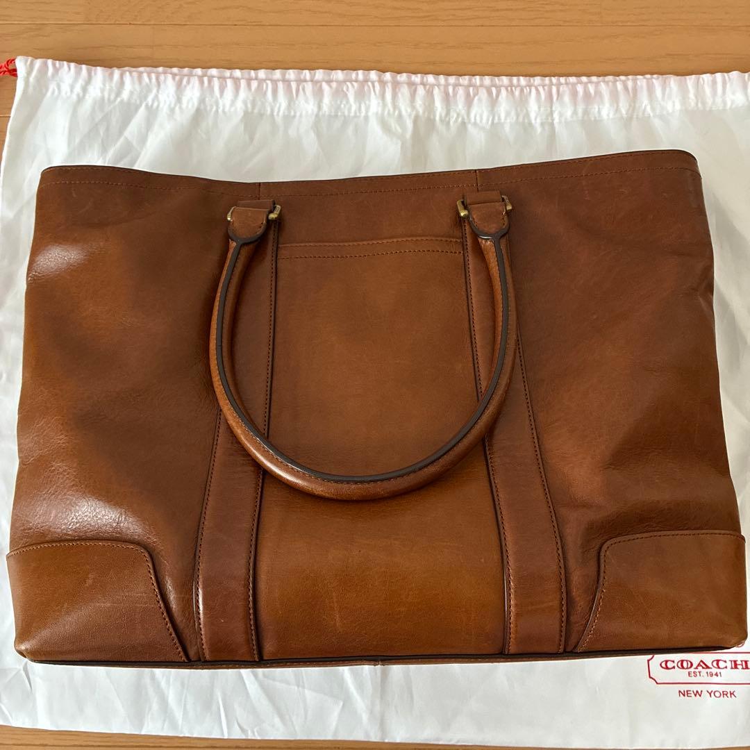 COACH ブラウン レザー トートバッグ