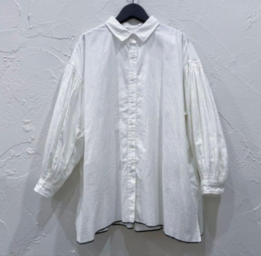 新品maison de soil ミニピンタック シャツ ブラウス ホワイト