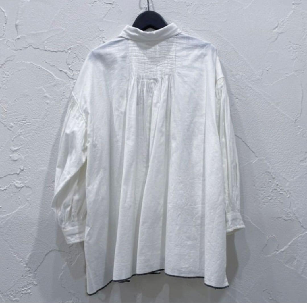 新品maison de soil ミニピンタック シャツ ブラウス ホワイト