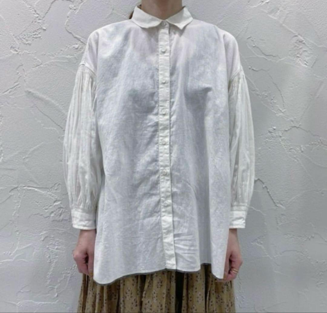 新品maison de soil ミニピンタック シャツ ブラウス ホワイト