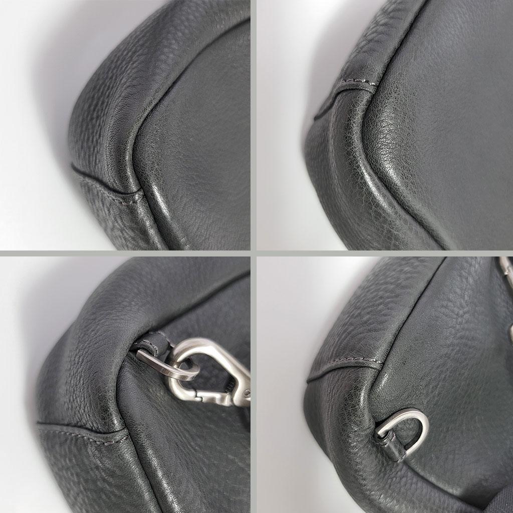 【ぺこ】土屋鞄トーンオイルヌメ クロスボディバッグレザー　ブラック黒　美品