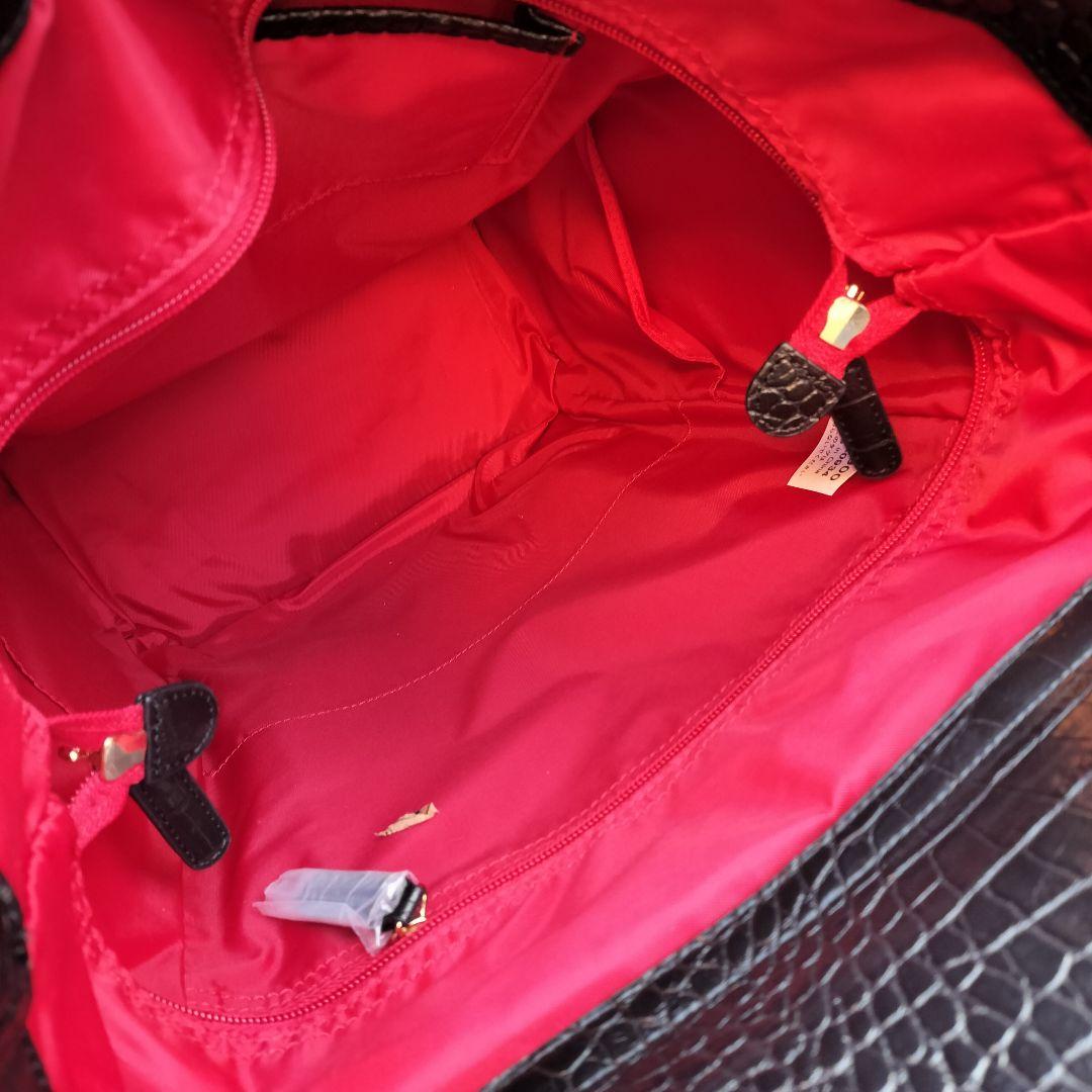 美品 SWANY スワニー クロコ型押し キャリーバッグ ケース 黒 2way